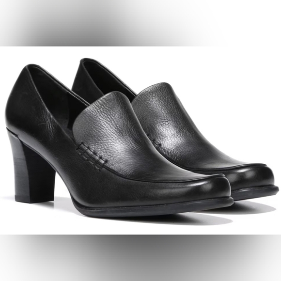 Franco Sarto Nolan pump women's black leather 9.5 slip on shoes - Picture 1 of 8